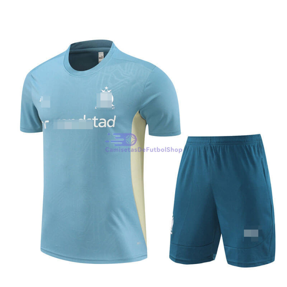Camiseta de Entrenamiento Olympique Marsella 2024/2025 Turquesa/Blanco Kit