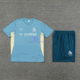 Camiseta de Entrenamiento Olympique Marsella 2024/2025 Turquesa/Blanco Kit