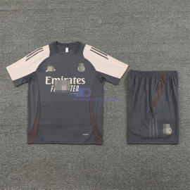 Camiseta de Entrenamiento Real Madrid 2024/2025 Gris Oscuro/Caqui Kit