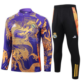 Sudadera De Entrenamiento Real Madrid 2024/2025 Morado con Estampado Kit