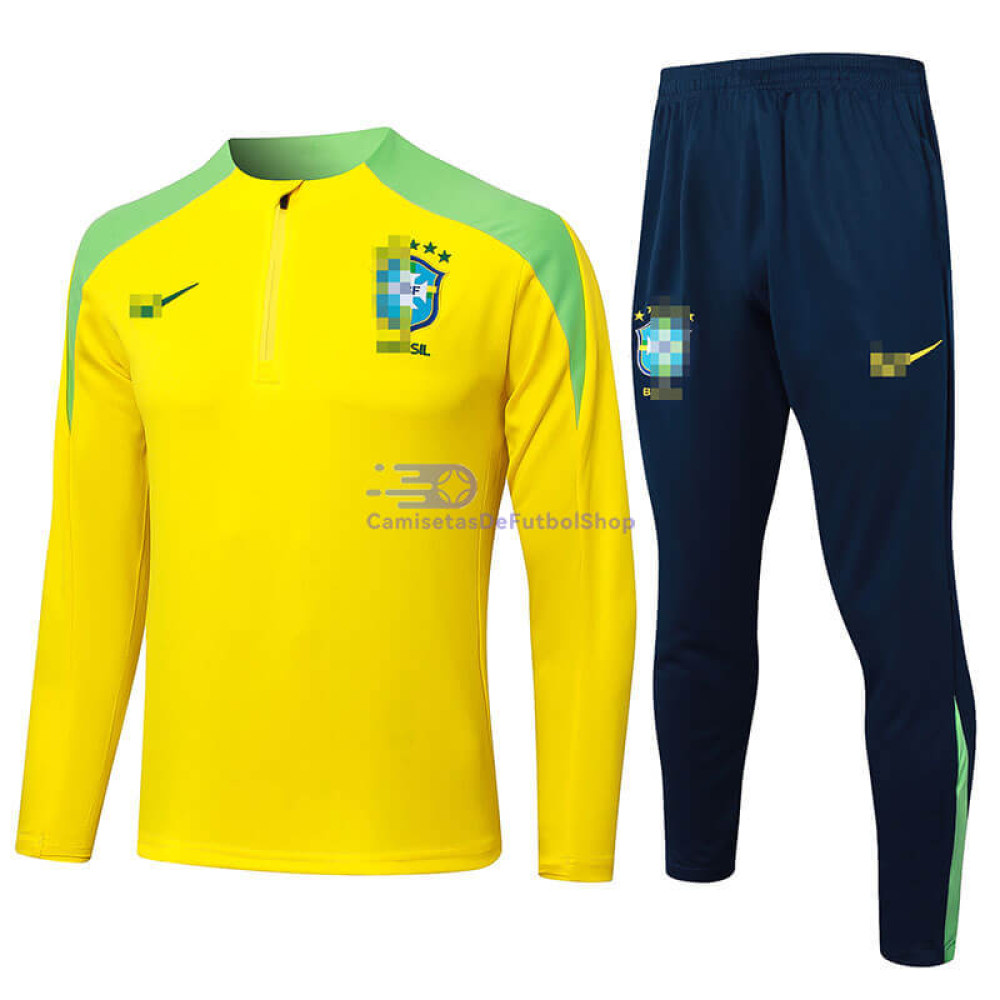 Sudadera de Entrenamiento Brasil 2024 Amarillo Kit