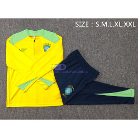 Sudadera de Entrenamiento Brasil 2024 Amarillo Kit