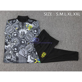 Sudadera de Entrenamiento Brasil 2024 Negro/Gris Kit