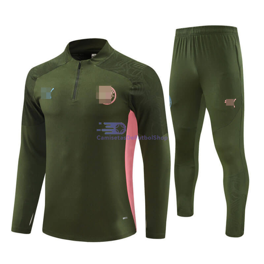 Sudadera de Entrenamiento Manchester City 2024/2025 Verde Militar Kit