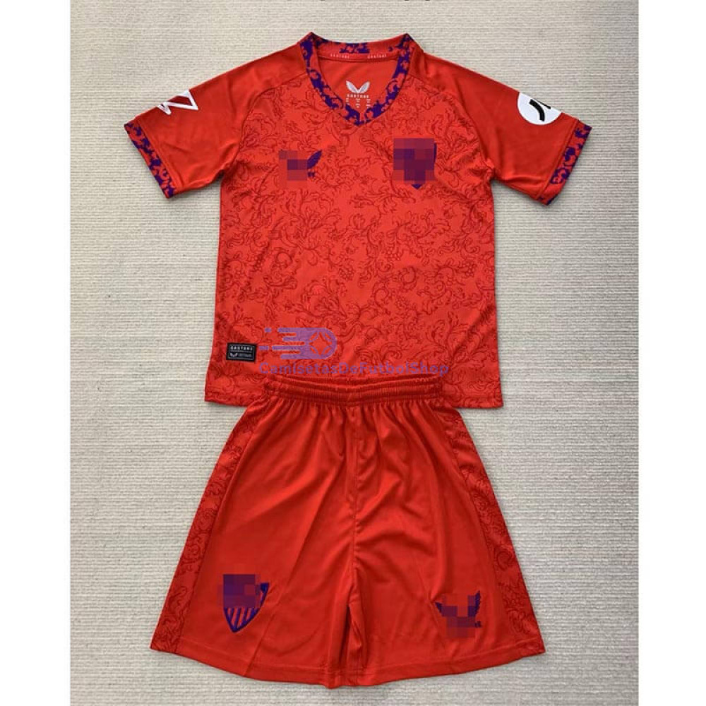 Camiseta Sevilla FC 2024/2025 2ª Equipación Niño Kit