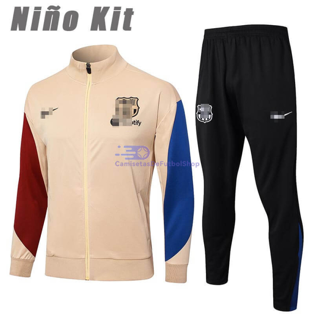 Chandal Barcelona Caqui/Rojo/Azul 2024/2025 Niño