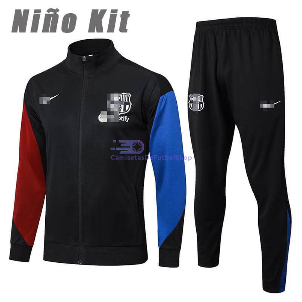 Chandal Barcelona Negro/Rojo/Azul 2024/2025 Niño