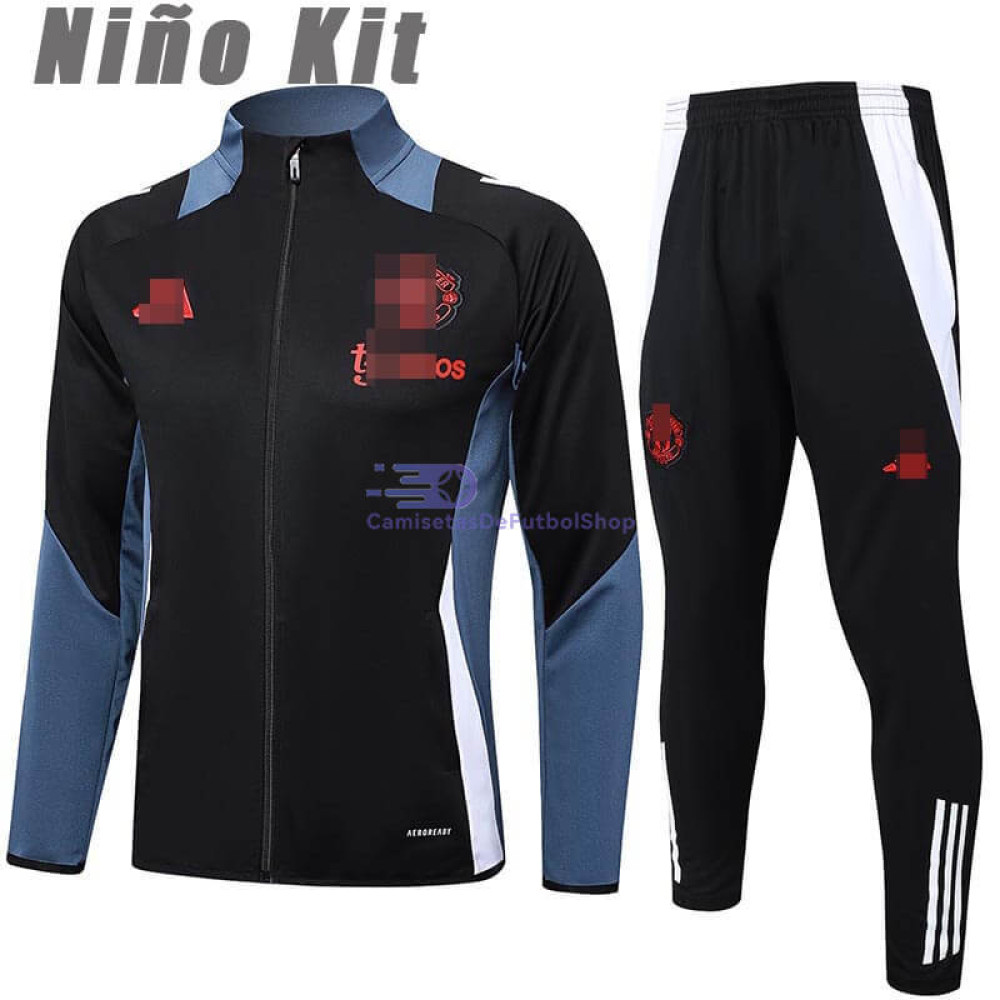 Chandal Manchester United Negro 2024/2025 Niño