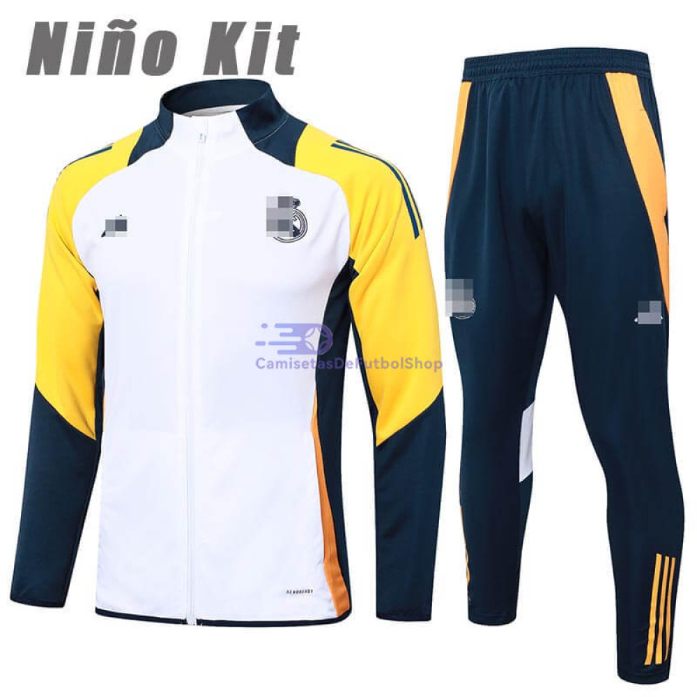 Chandal Real Madrid Blanco/Amarillo 2024/2025 Niño