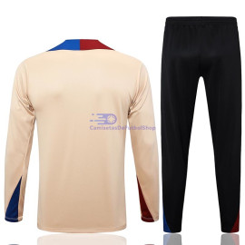 Sudadera De Entrenamiento Barcelona Caqui 2024/2025 Niño Kit