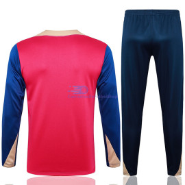 Sudadera De Entrenamiento Barcelona Rojo/Azul/Dorado 2024/2025 Niño Kit