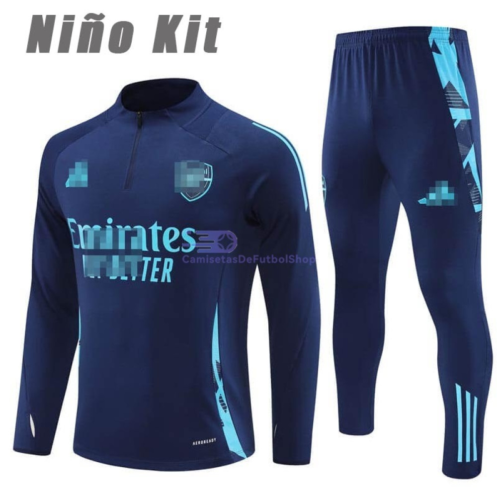 Sudadera De Entrenamiento Arsenal Azul Marino 2024/2025 Niño Kit