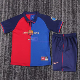Camiseta Barcelona 1999/2000 1ª Equipación Retro Niño Kit