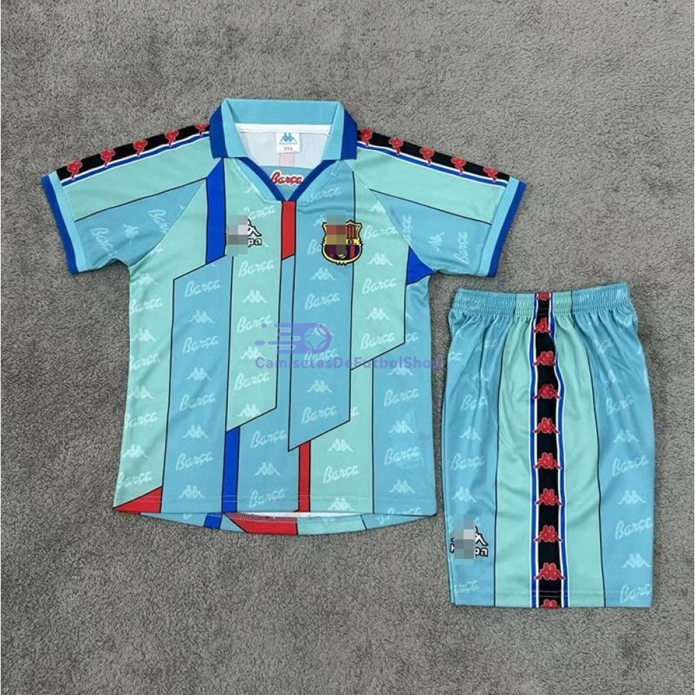 Camiseta Barcelona 1996/97 2ª Equipación Retro Niño Kit