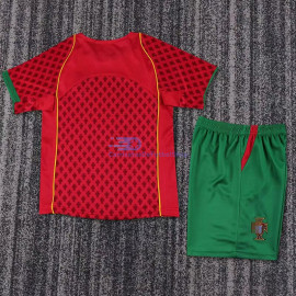 Camiseta Portugal 2004 1ª Equipación Retro Niño Kit
