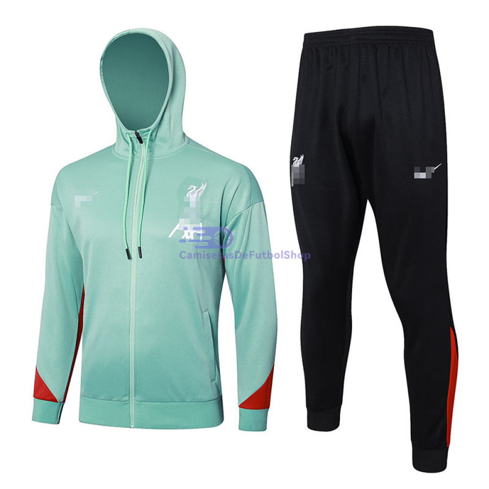 Chandal Con Capucha Liverpool Verde Claro 2024/2025