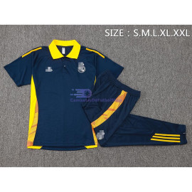 Polo Real Madrid Azul Marino/Amarillo 2024/2025 Kit