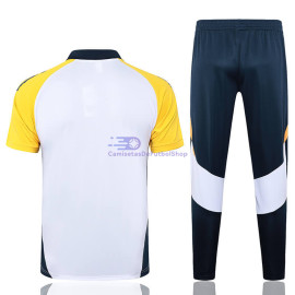 Polo Real Madrid Blanco/Amarillo 2024/2025 Kit