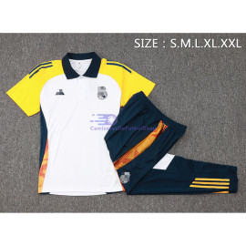 Polo Real Madrid Blanco/Amarillo 2024/2025 Kit