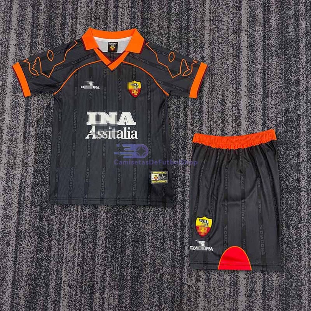 Camiseta AS Roma 1999/00 3ª Equipación Retro Niño Kit