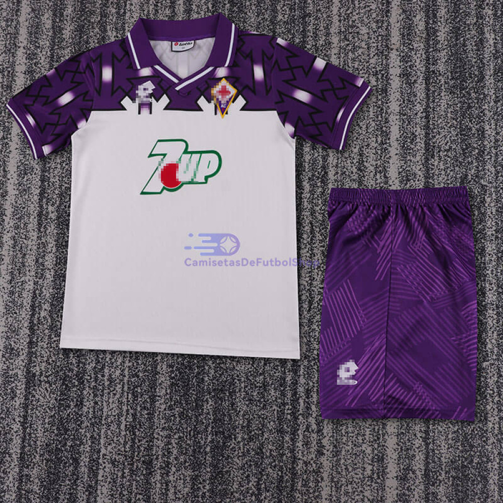 Camiseta Fiorentina 2ª Equipación Retro 92/93 Niño Kit