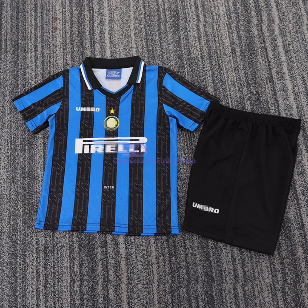 Camiseta Inter de Milan 97/98 1ª Equipación Retro Niño Kit