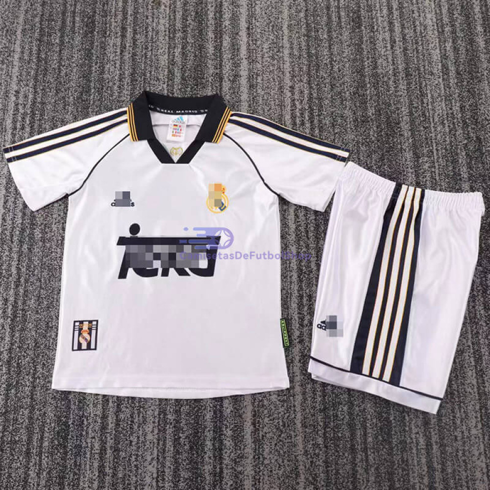 Camiseta Real Madrid 98/00 1ª Equipación Retro Niño Kit