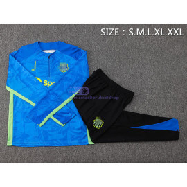 Sudadera de Entrenamiento Azul/Verde Barcelona 2024/2025 Kit