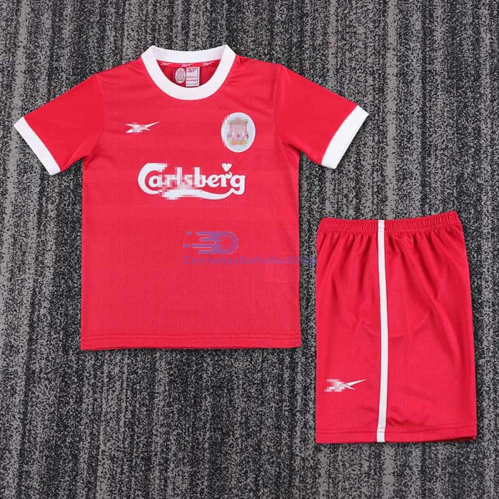 Camiseta Liverpool 98/99 1ª Equipación Retro Niño Kit