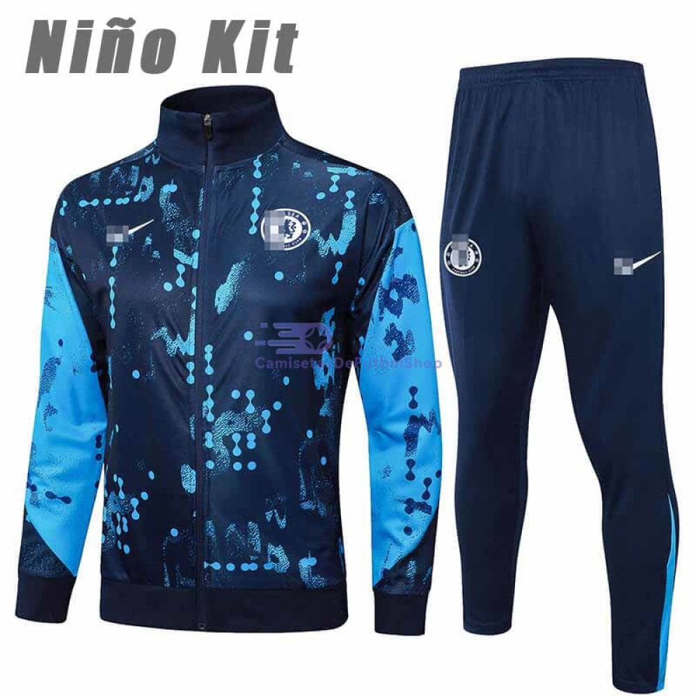 Chandal Chelsea FC Azul Marino con Estampado 2024/2025 Niño