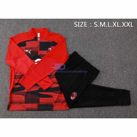 Sudadera de Entrenamiento AC Milan Rojo/Negro 2024/2025 Kit