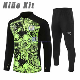 Sudadera de Entrenamiento Manchester City Negro/Verde 2024/2025 Niño Kit