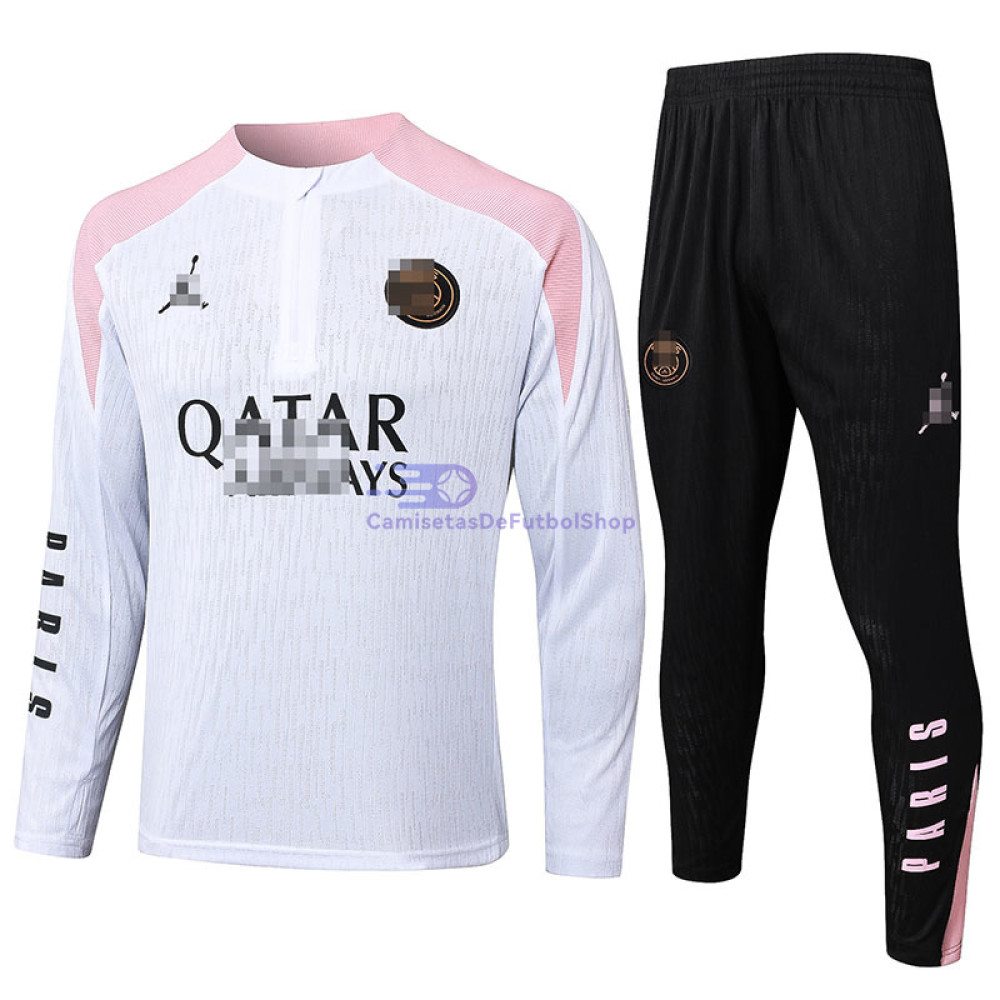 Sudadera de Entrenamiento PSG Blanco/Rosa 2024/2025 Kit