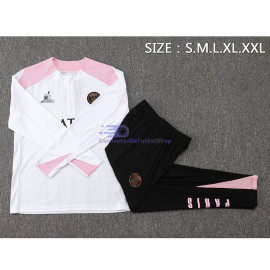Sudadera de Entrenamiento PSG Blanco/Rosa 2024/2025 Kit