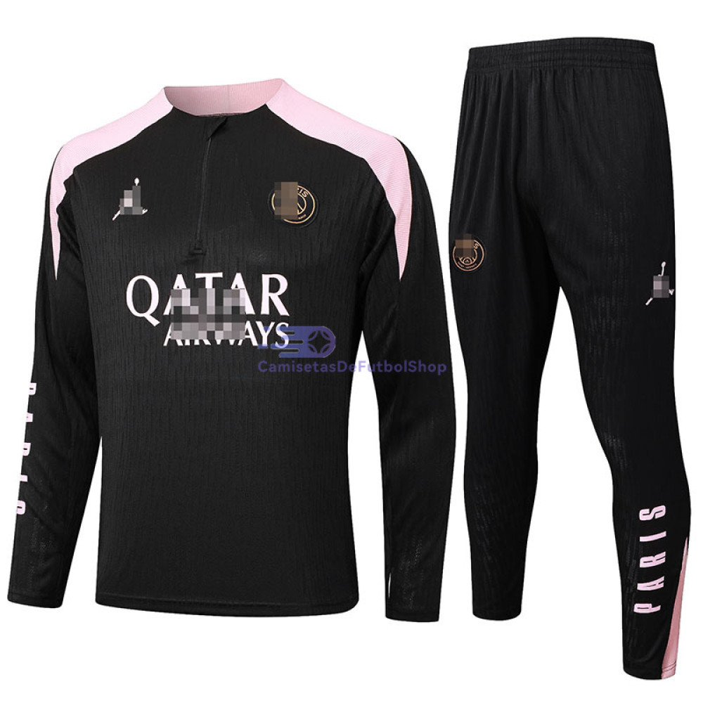 Sudadera de Entrenamiento PSG Negro/Rosa 2024/2025 Kit