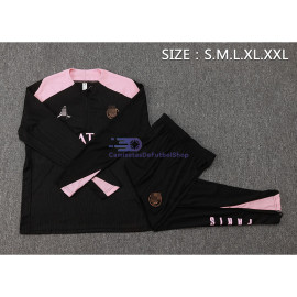 Sudadera de Entrenamiento PSG Negro/Rosa 2024/2025 Kit
