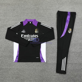 Sudadera de Entrenamiento Real Madrid Negro/Morado 2024/2025 Kit