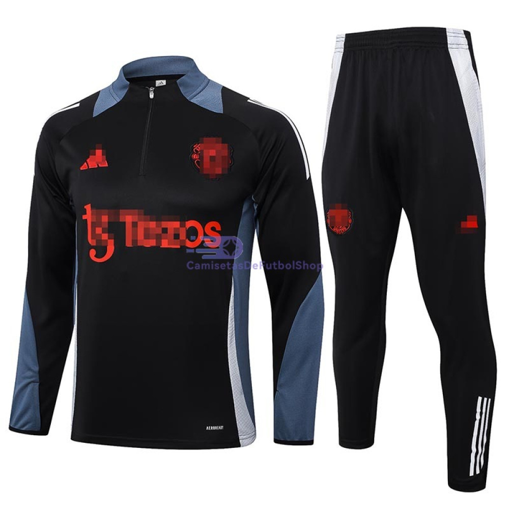 Sudadera de Entrenamiento Manchester United Negro 2024/2025 Kit