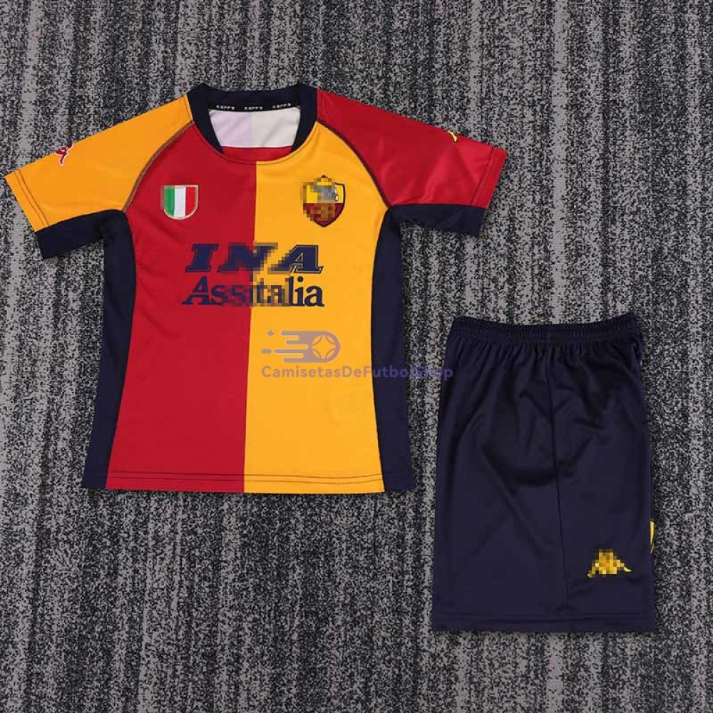 Camiseta AS Roma 2000/01 1ª Equipación Retro Niño Kit