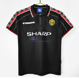 Camiseta Manchester United 1998 Negro Retro