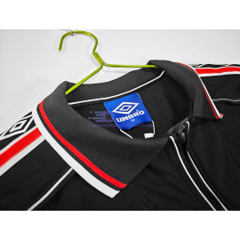 Camiseta Manchester United 1998 Negro Retro