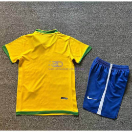 Camiseta Brasil 2006 1ª Equipación Retro Niño Kit