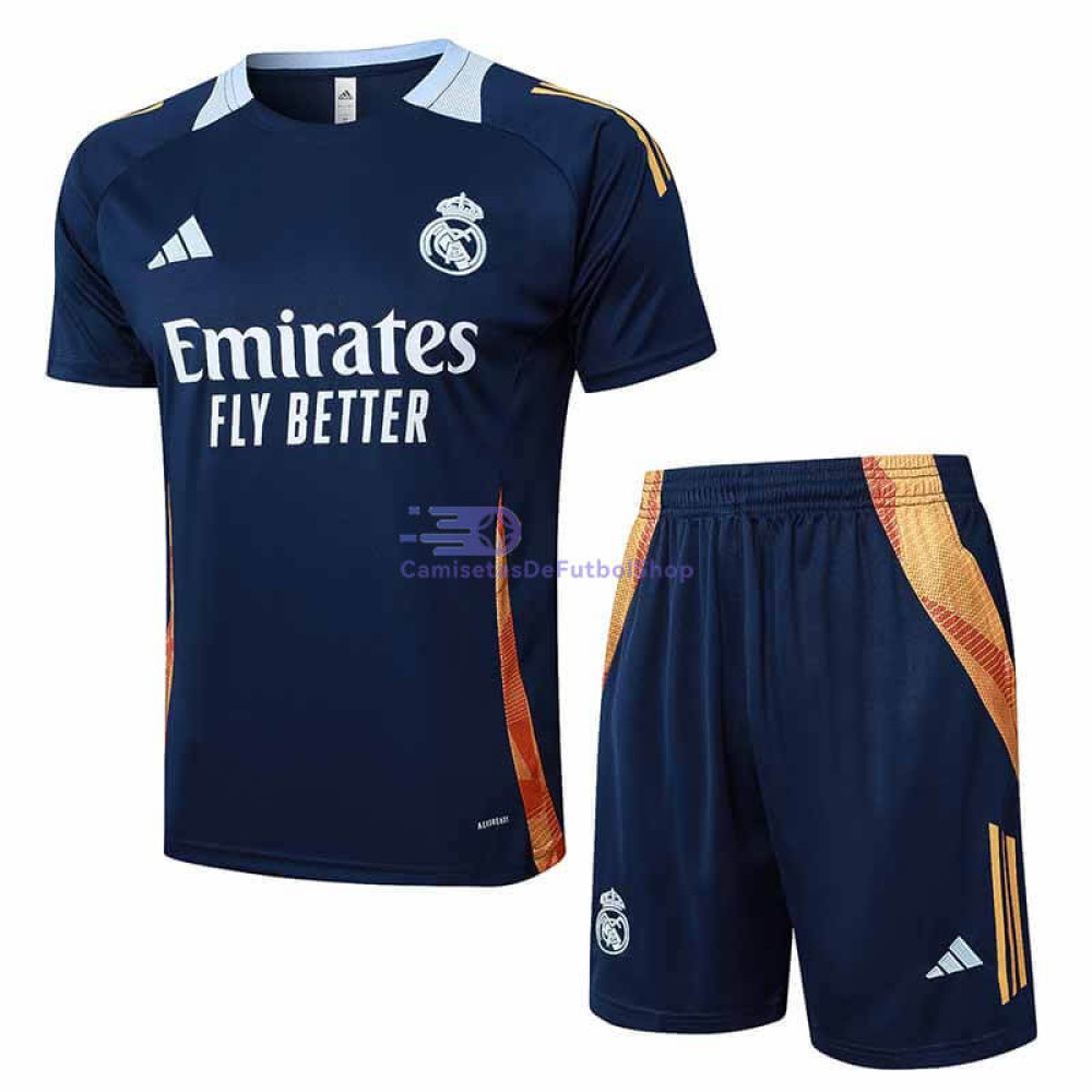 Camiseta de Entrenamiento Real Madrid Azul Marino/Amarillo 2024/2025 Kit