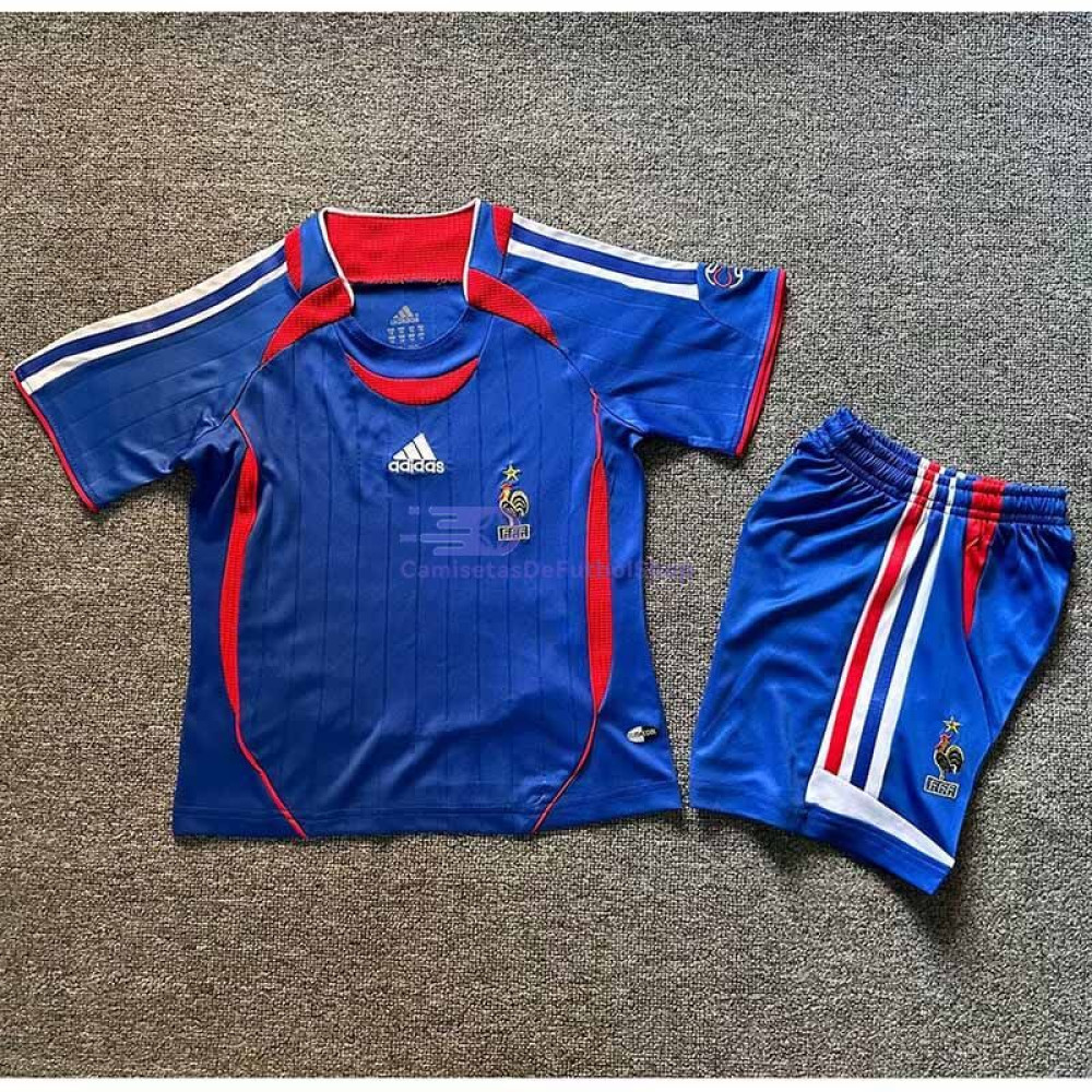 Camiseta Francia 2006 1ª Equipación Retro Niño Kit