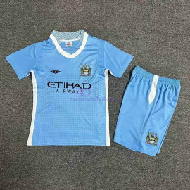 Camiseta Manchester City 2011/12 1ª Equipación Retro Niño Kit
