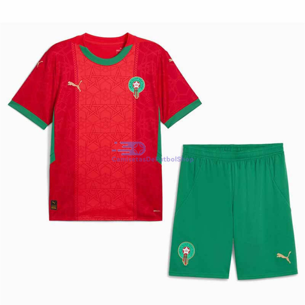 Camiseta Marruecos 2025 1ª Equipación Niño Kit