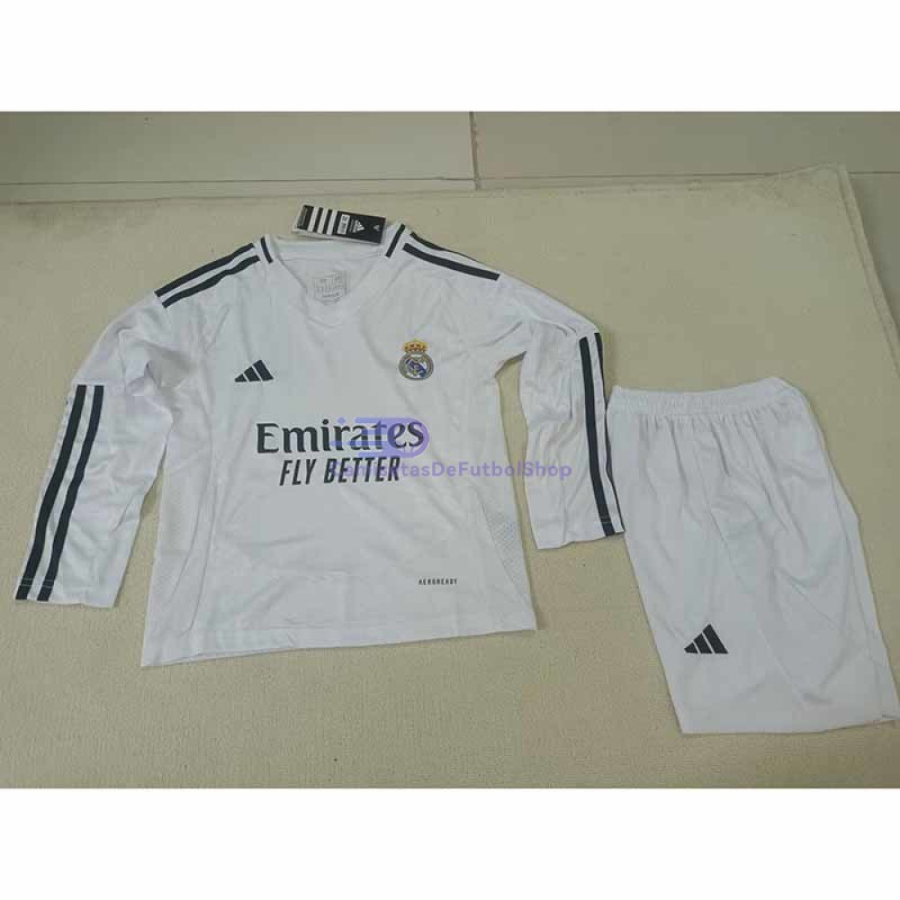 Camiseta Real Madrid 2024/2025 1ª Equipación Niño Kit ML