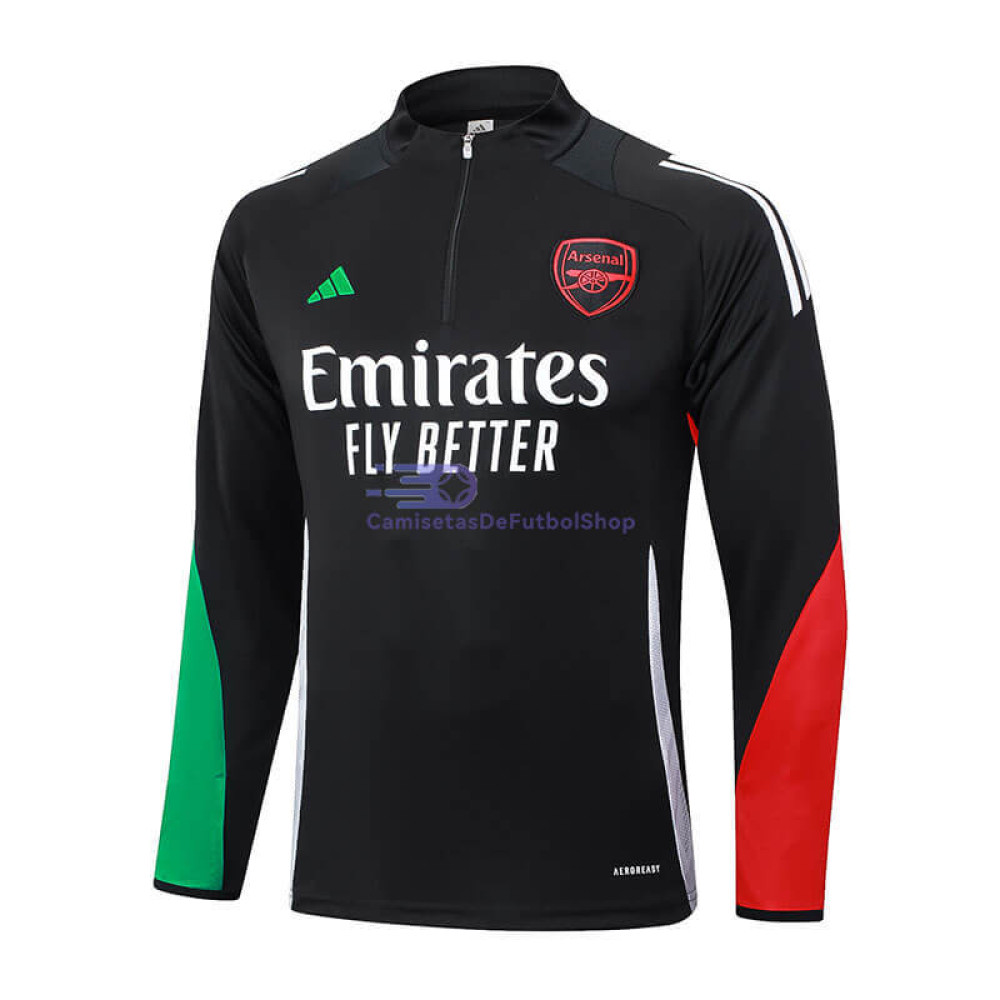 Sudadera De Entrenamiento Arsenal Negro/Rojo/Verde 2024/2025