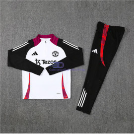 Sudadera de Entrenamiento Manchester United 2024/2025 Blanco/Negro Kit