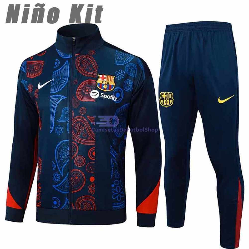 Chandal Barcelona Azul Marino/Rojo 2024/2025 Niño